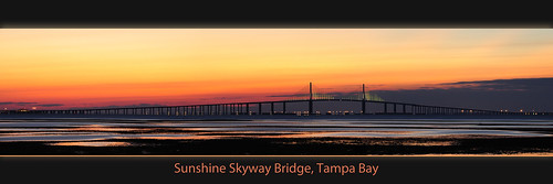 panorama sunrise tampabay florida sunshineskywaybridge