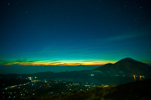 blue light bali lake clouds sunrise indonesia stars volcano asia mt holy lombok batur toya bungkaj