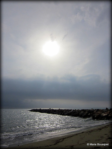 mer soleil sable ciel plage septembre brume jetée matin aurore saintemarie pyrénéesorientales bleumarie mariebousquet photomariebousquet