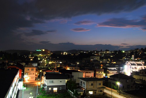 sunset nightshot sendai sanjoumachi