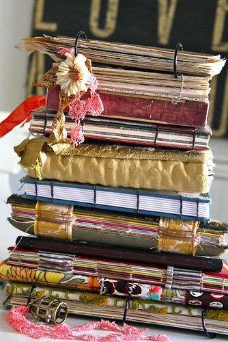 A stack of my art journals