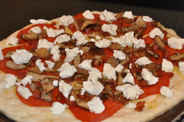 Pizza – Pepperoni, Pancetta, Mushroom