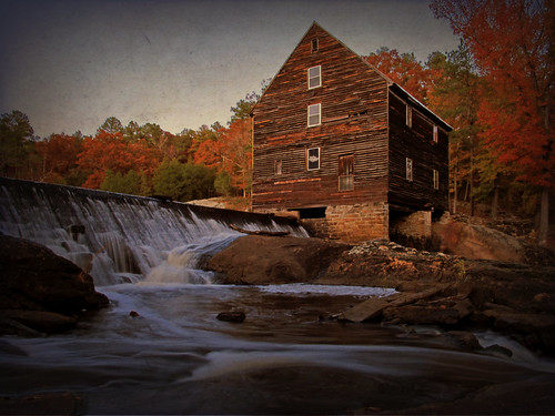 old longexposure autumn mill water architecture south northcarolina historic southern weathered antebellum tinroof franklincounty