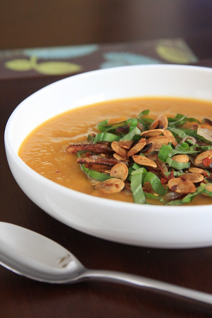 Spicy Pumpkin Soup with Lemongrass and Coconut Milk