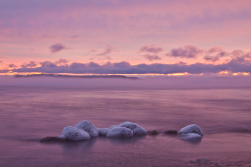ice sunrise rocks lakesuperior sleepinggiant