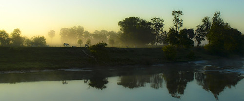 morning france sunrise river saone