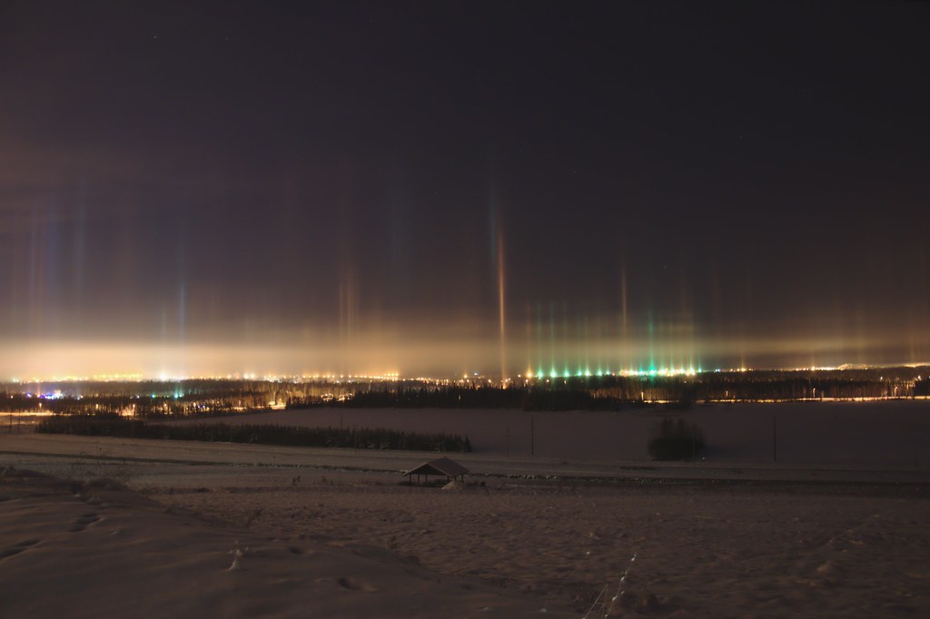 Light Pillars over Fairbanks
