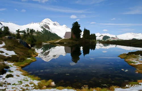 trees cloud mountain lake snow canada mountains cold reflection tree nature water clouds reflections nikon glacier clear hut wilderness topaz simplified simlify