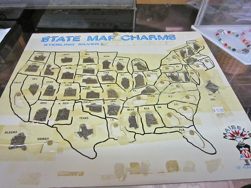 Silver State Map Charms