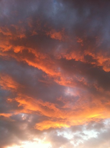 sunset orange cloud