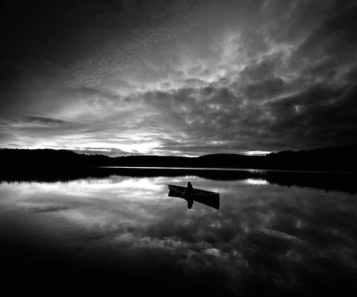 morning bw lake ontario canada nature water monochrome beautiful sunrise dawn nikon paddle calm canoe serene haliburton eaglelake basshaunt peterbowers d700 basshauntlake