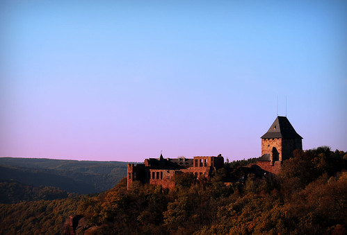 autumn sunset castle fall germany photo october eifel burg nideggen 2011