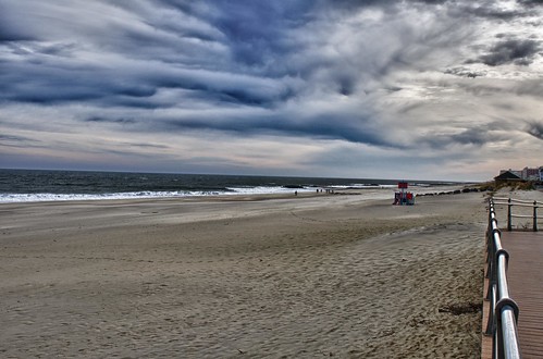 ocean sky beach clouds fence newjersey sand waves nj nikkor2470mmf28ged nikond7000