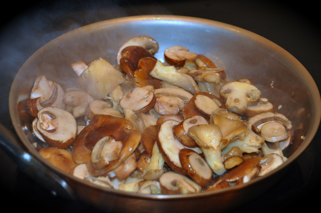 Shiitake and Oyster Mushrooms 