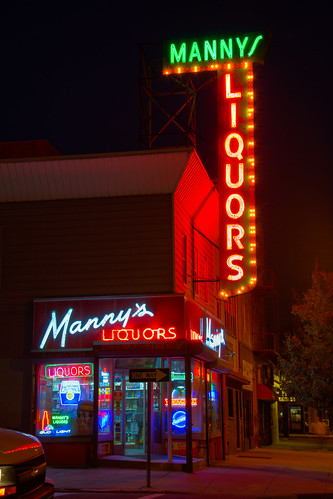 usa sign night newjersey neon unitedstates liquor hdr bayonne photomatix