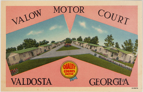 valdosta linen postcard motel advertisement motorcourt