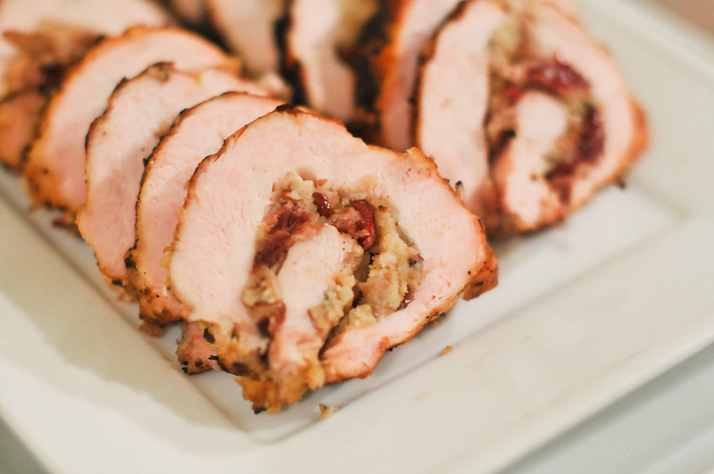 Turkey Breast with Cranberry Stuffing
