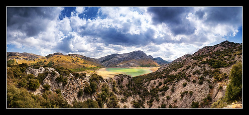 blue trees sky panorama orange white lake mountains green water clouds forest catchycolors islands spain rocks stones filter nd mallorca cuber balearic sacalobra d5000 flickraward gradul sontorrella