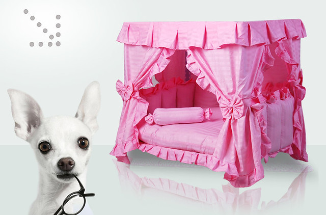 Handmade Luxury Pink Princess Gorgeous Dogs Cat Pet Bed House Christmas Gift