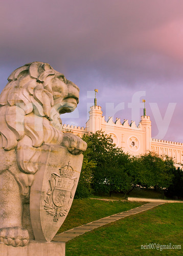 park old city travel sunset urban sculpture cloud storm building castle heritage tourism monument museum architecture stairs evening town big colorful europe european view guard lion large royal poland landmark medieval historic unesco historical sight colourful eastern defender fortified lublin