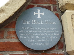 The Black Friars green plaque