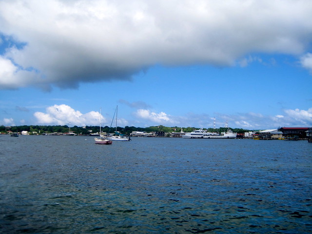 caribbean sea with sailboats