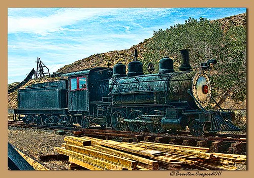 old usa skyline clouds landscape nevada scenic trains historical weathered layers postprocess enhanced hdr digitalphotography goldhill adobebridge dropshadow comstocklode topazlabs canon50d highdynamicrangeimagery adobephotoshopcs5 ©brentoncooper vtrrsteamlocomotive8hdr