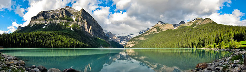travel panorama lake canada mountains reflection forest canon landscape scenery scenic banff lakelouise canons90