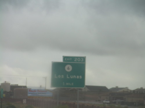 newmexico sign intersection i25 loslunas biggreensign nm6 freewayjunction