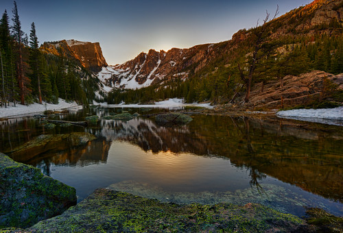 sunset mountain water colorado hdr nikhdrefex