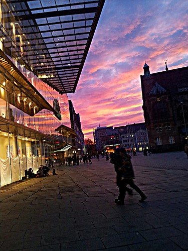 city sunset sonnenuntergang galeria markt hdr kaufhof chemnitz