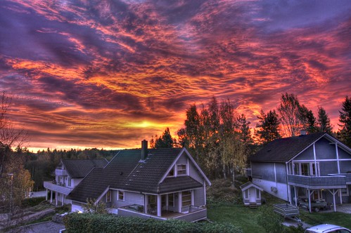 red sky sun skies view hdr