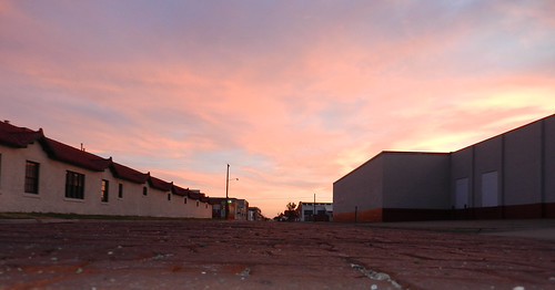 road street sunrise buildings dawn nikon texas bricks amarillo coolpix brickroad nikoncoolpixp500
