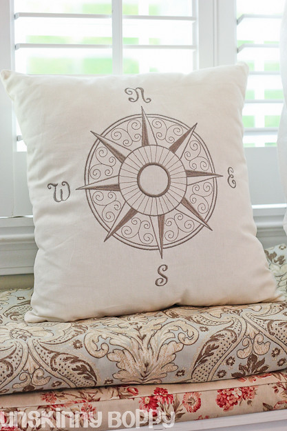 nautical compass pillow