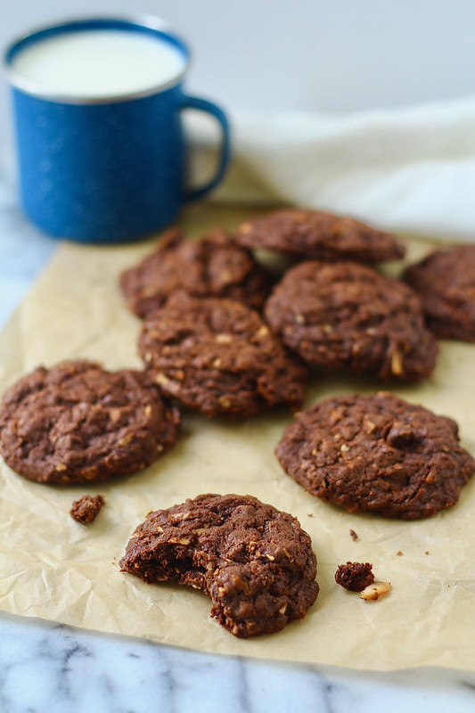 Double Chocolate Chip Coconut Cookies