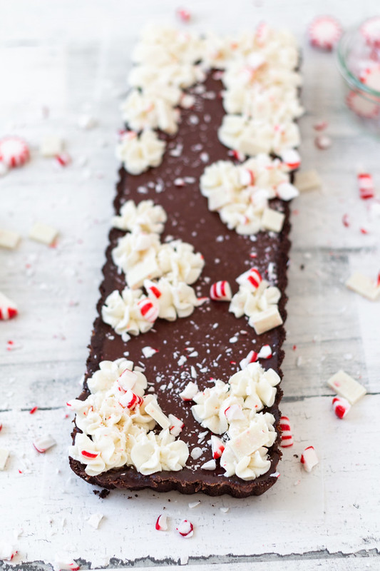 Triple Chocolate Peppermint Tart