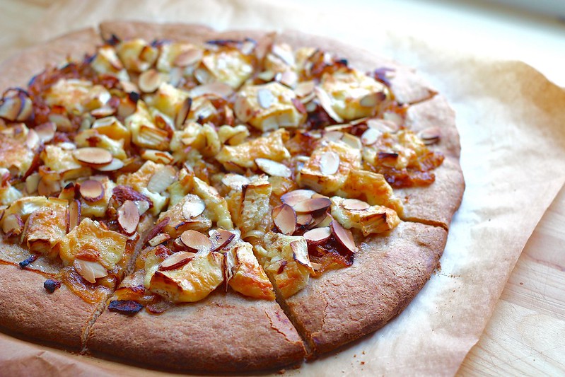 Caramelized Onion and Brie Pizza