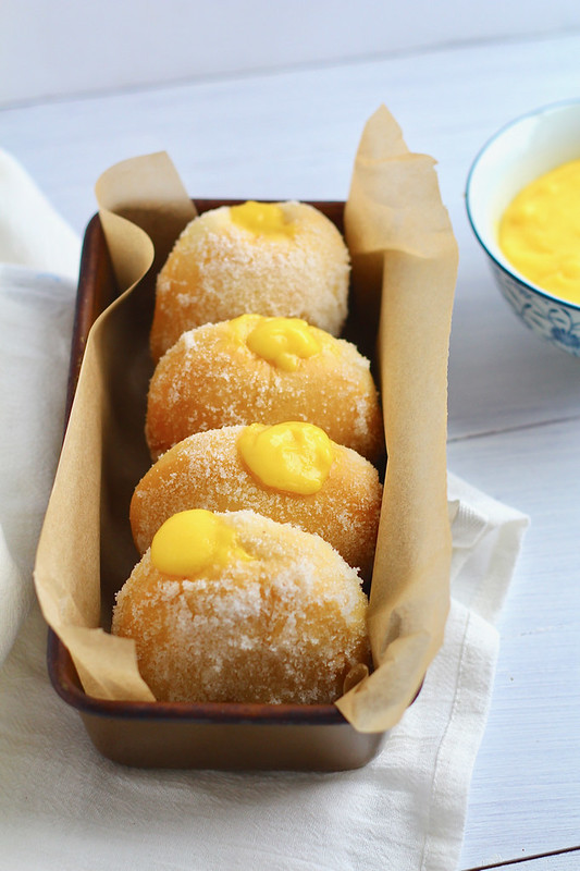 Baked Lemon Curd Filled Donuts