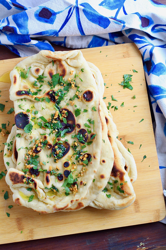 Naan with Garlic Herb Butter