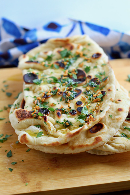 Naan with Garlic Herb Butter