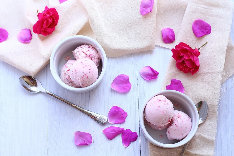 raspberry rose ice cream